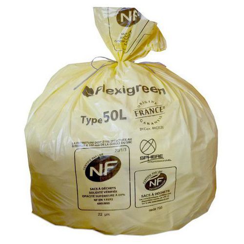 Bolsa de basura reciclable - Plásticos - Amarilla - Jetsac Bolsa de basura reciclable - Plásticos - Amarilla - Jetsac