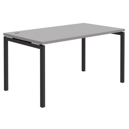 Mesa recta Open - Gris claro/Gris sombra - Base fija