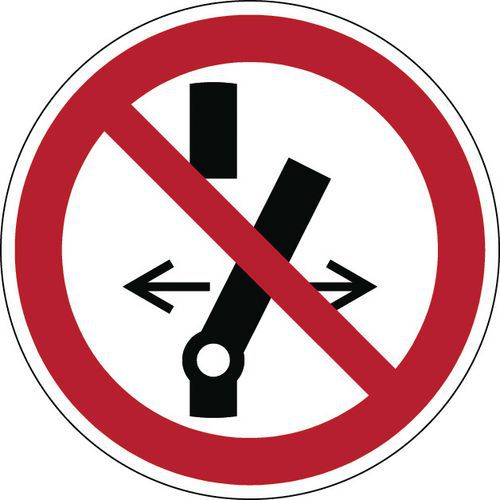 Panel de prohibición redondo - No modificar la posición del interruptor - Rígido