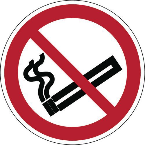 Panel de prohibición redondo - Prohibido fumar - Rígido