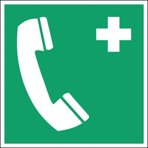 Panel de emergencia - Teléfono urgente - Rígido