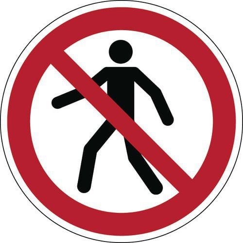 Panel prohibición redondo - Prohibido a peatones - Rígido
