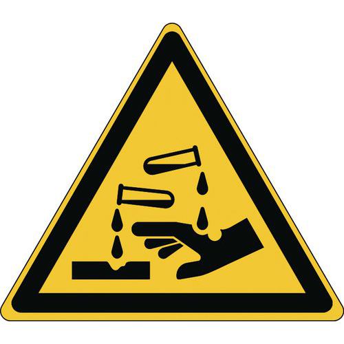 Panel de peligro - Materia corrosiva - Rígido