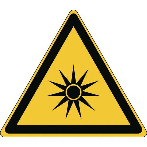 Panel de peligro - Radiación óptica - Rígido