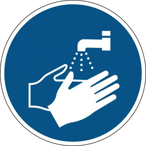 Panel de obligación - Lavado de manos obligatorio - Adhesivo