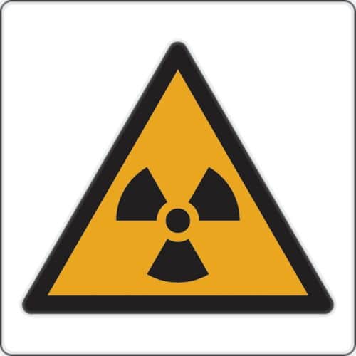 Panel de peligro - Material radioactivo - Aluminio