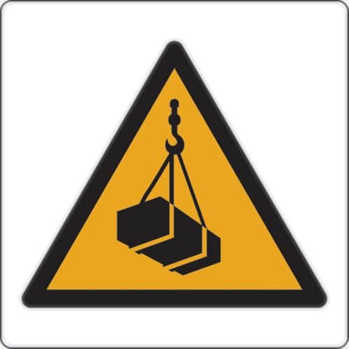 Panel de peligro - Cargas en suspensión - Aluminio