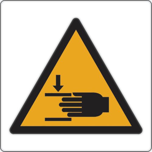 Panel de peligro - Riesgo aplastamiento de manos - Aluminio