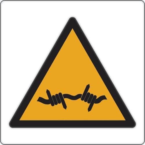 Panel de peligro - Alambre de espino - Aluminio