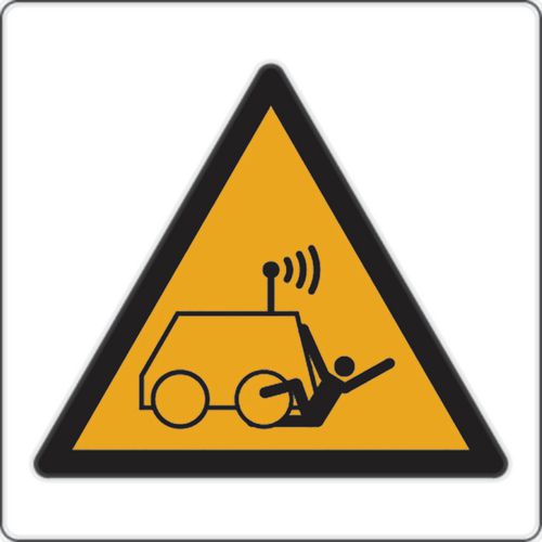 Panel de peligro - Riesgo colisión vehículo de control remoto - Aluminio