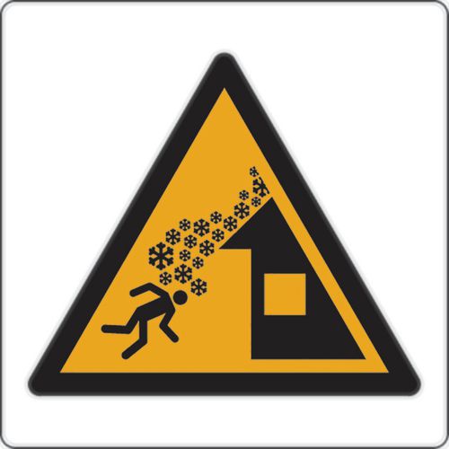 Panel de peligro - Caída de nieve del techo - Aluminio