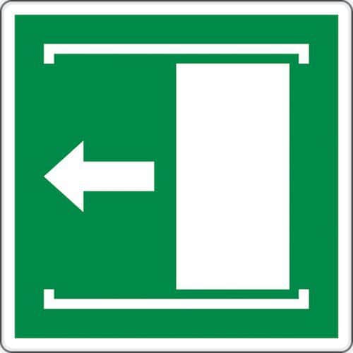 Panel de evacuación - Deslizar puerta a la izquierda - Aluminio