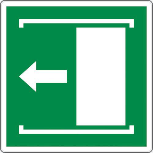Panel de evacuación - Deslizar puerta a la izquierda - Aluminio Panel de evacuación - Deslizar puerta a la izquierda - Aluminio