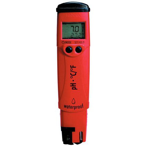 Comprobador de pH estanco con compensación y visualización de temperatura pHep 4