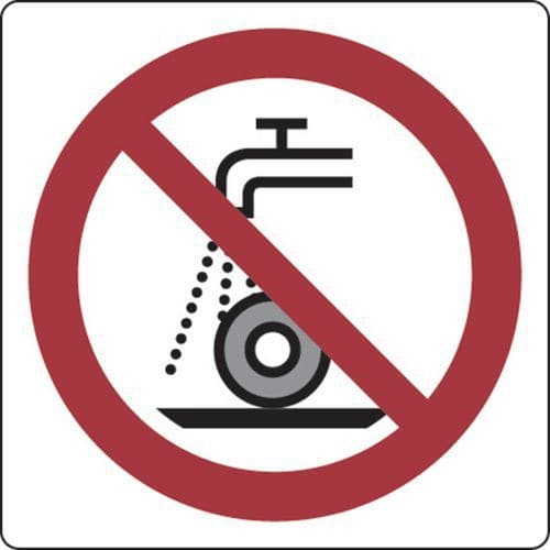Panel de prohibición - No usar en húmeda - Aluminio
