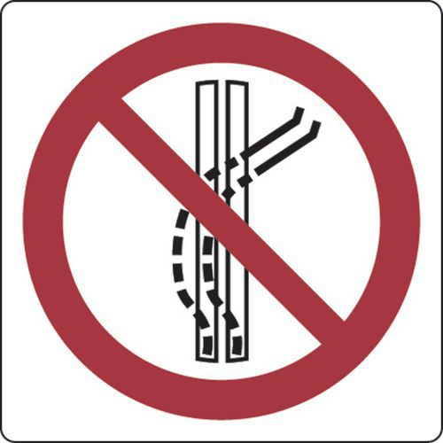 Panel de prohibición - No salirse de la pista - Aluminio
