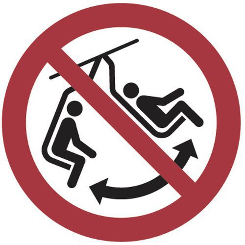 Panel de prohibición - No balancearse en silla - Aluminio