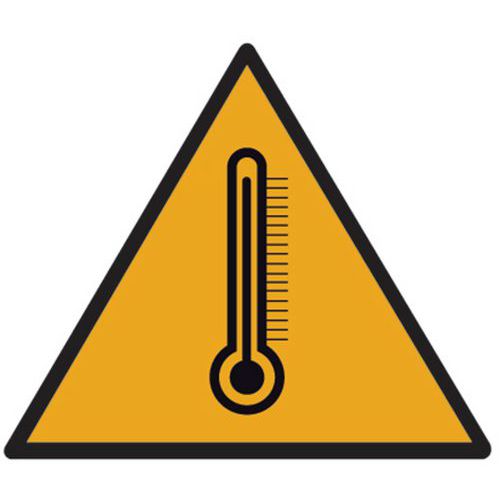 Panel de peligro - Temperatura circundante elevada - Aluminio