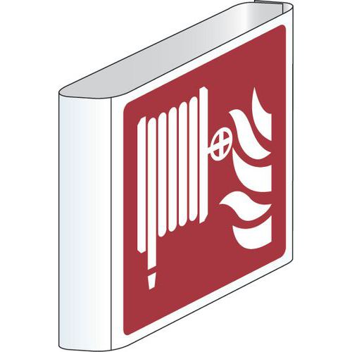 Panel de incendios - Dispens. mang. Incendios (bandera) - Aluminio