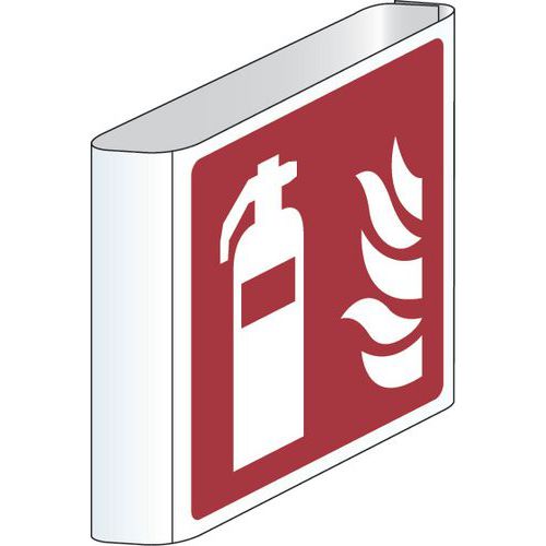 Panel de incendios - Extintor (bandera) - Aluminio
