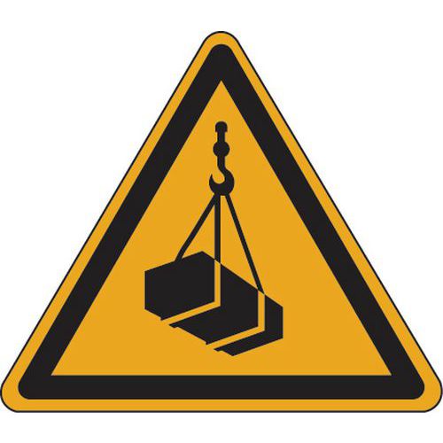 Panel de peligro - Cargas en suspensión - Aluminio