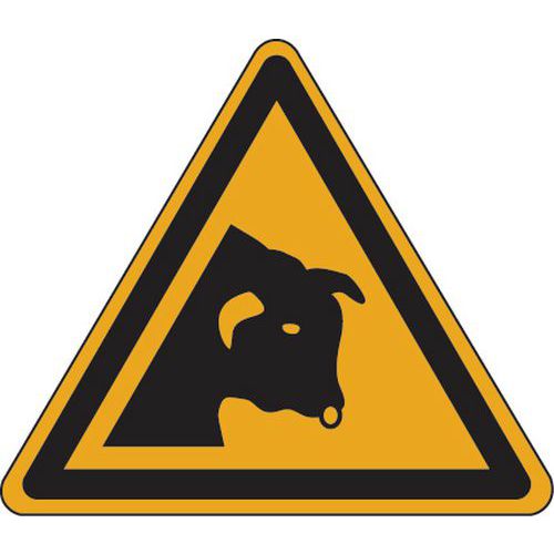Panel de peligro - Atención toro - Aluminio