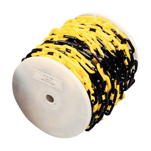 Cadena plástica en bobina - Negro/amarillo