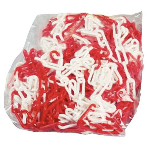 Cadena plástica en bolsa - Rojo/blanco