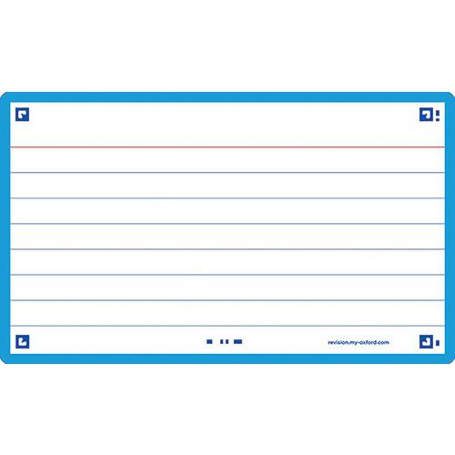 Tarjeta Bristol Flash 2.0 75x125 mm con líneas - Oxford