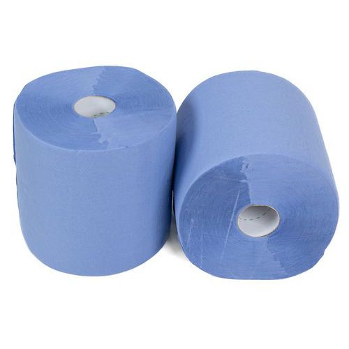 Rollo industrial azul - 800 hojas - Lote de 2 - Manutan Expert