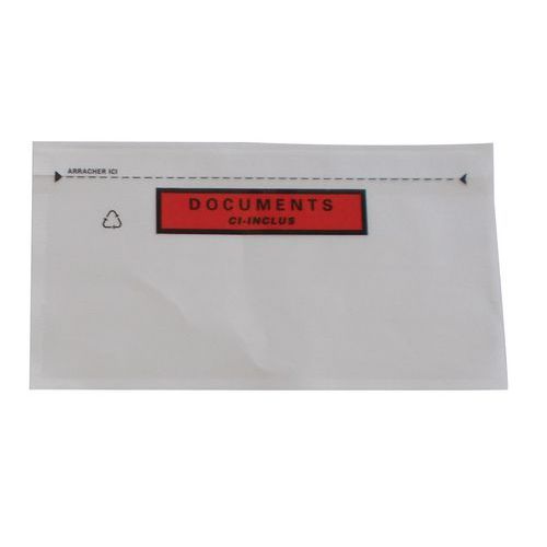 Funda portadocumentos Pac-List reforzada - Texto Document ci-inclus impreso