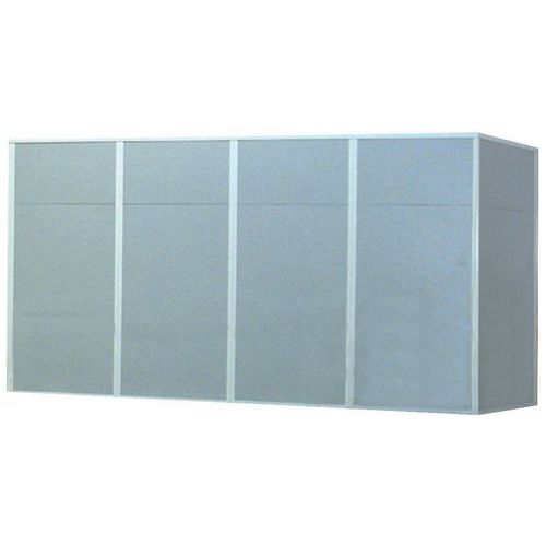 Cerramiento de tabique doble de chapa de acero melaminado - Panel macizo - Altura 2,50 m