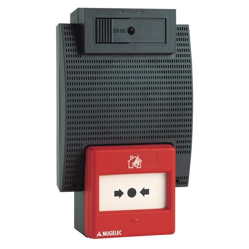 Caja de alarma contra incendios con pilas