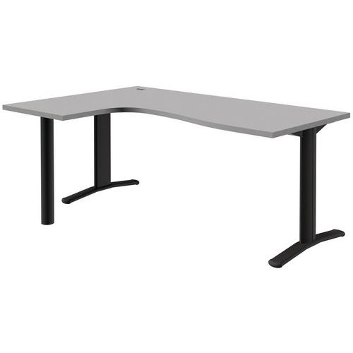 Mesa compacta - Pure - Patas regulables - Gris claro/antracita