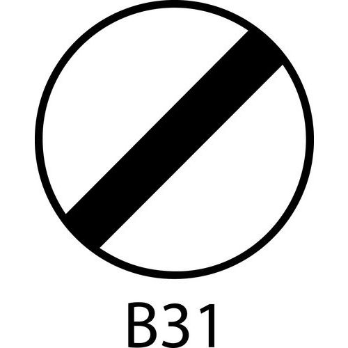 Panel de señalización - B31 - Fin de todas las prohibiciones anteriormente señaladas