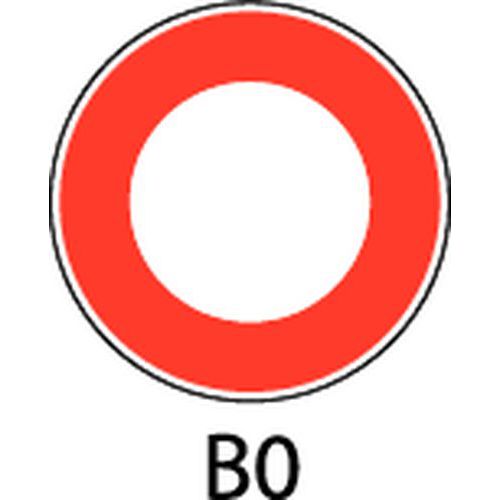 Panel de señalización - B0 - Circulación prohibida en los 2 sentidos