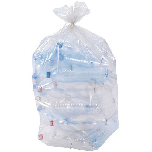 Bolsa de basura transparente - 80 % de material reciclado Bolsa de basura transparente - 80 % de material reciclado