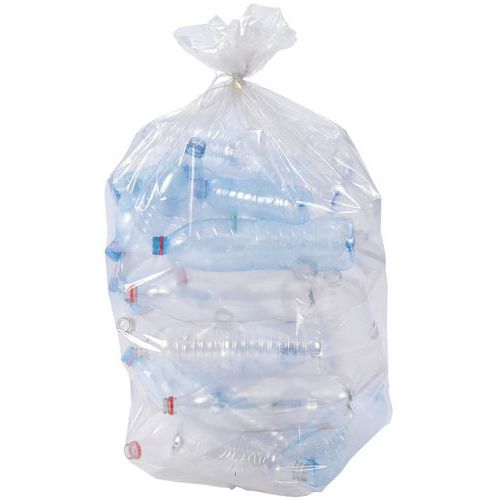 Bolsa de basura transparente - 80 % de material reciclado Bolsa de basura transparente - 80 % de material reciclado