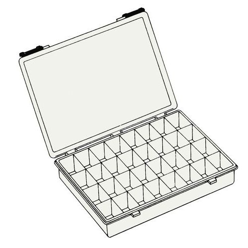 Caja con compartimentos antigolpes