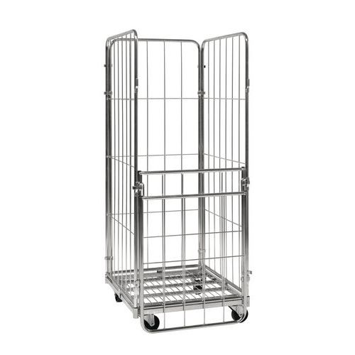 Roll-contenedor 3 lados + 2 puertas - 800 x 1200 mm - Capacidad 400 kg