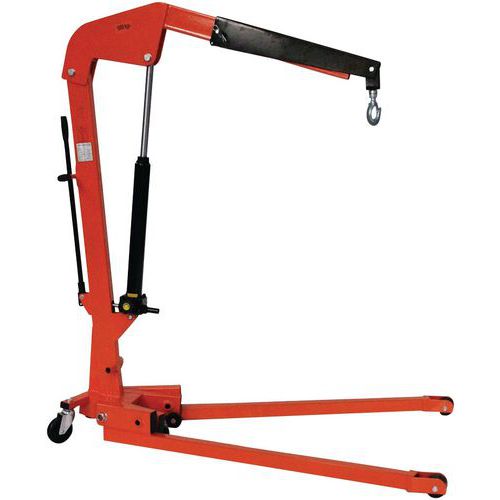 Grúa de taller plegable con brazo - 3 posiciones - Capacidad de 500 kg y 1 t