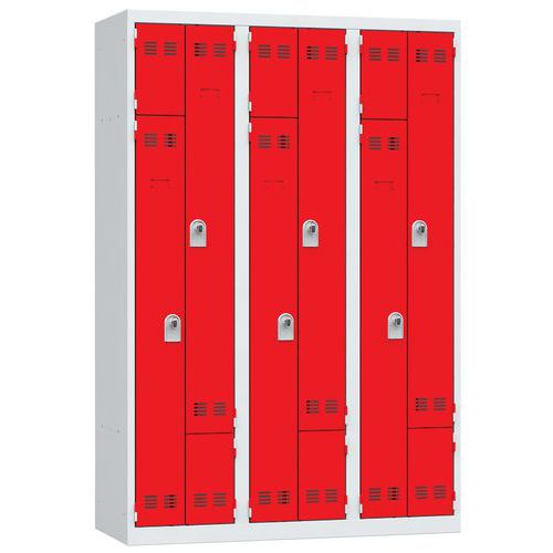 Taquilla para ahorro de espacio en L - 1 a 3 columnas - Ancho 400 mm - Vinco