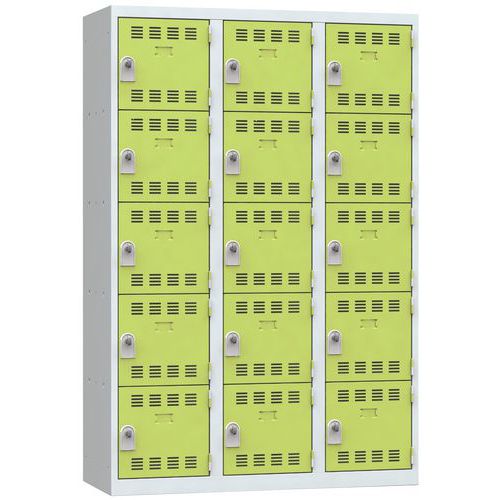 Taquilla de varios compartimentos de color - 1 a 3 columnas - Ancho 400 mm - Vinco