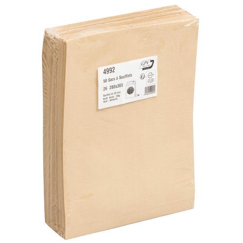 Sobre kraft reforzado marrón 130 g - De fuelle - Paquete de 50