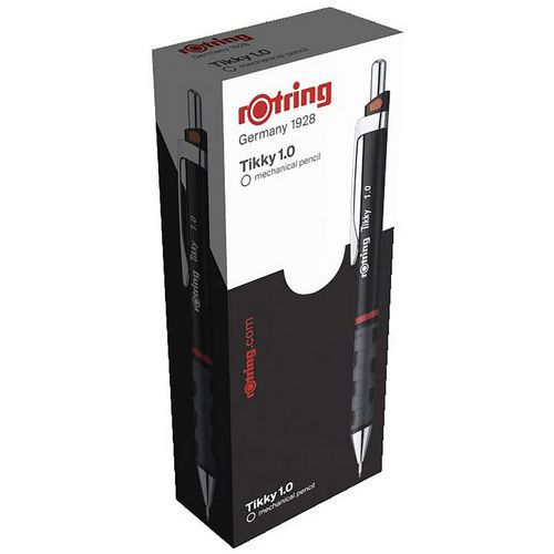 Caja de 12 portaminas rOtring® Tikky II - Cuerpo negro - rOtring®