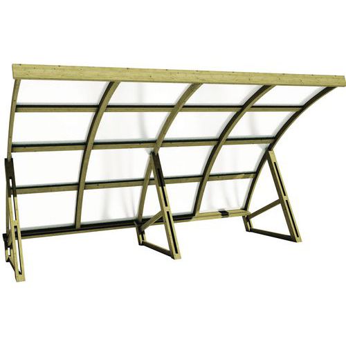 Marquesina para bicicletas - De 5 a 10 plazas