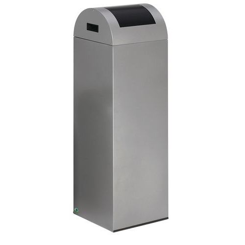 Cubo de basura de recogida selectiva ignífugo - 89 L - Con trampilla Cubo de basura de recogida selectiva ignífugo - 89 L - Con trampilla