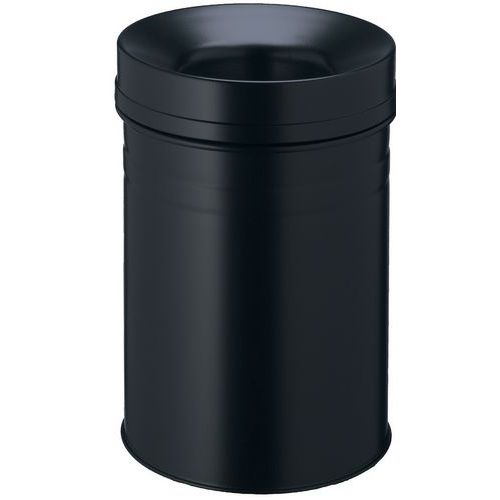 Cubo de basura metálico ignífugo - 30 L