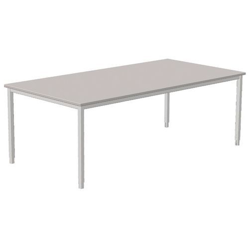 Mesa recta Combi-Classic - Gris - Base ajustable