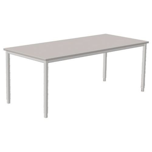 Mesa recta Combi-Classic - Gris - Base fija